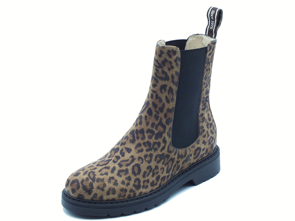 Nero Giardini NeroGiardini I513941D Volga Col. Maculato Tronchetti con tacco basso per Donna in camoscio Maculato