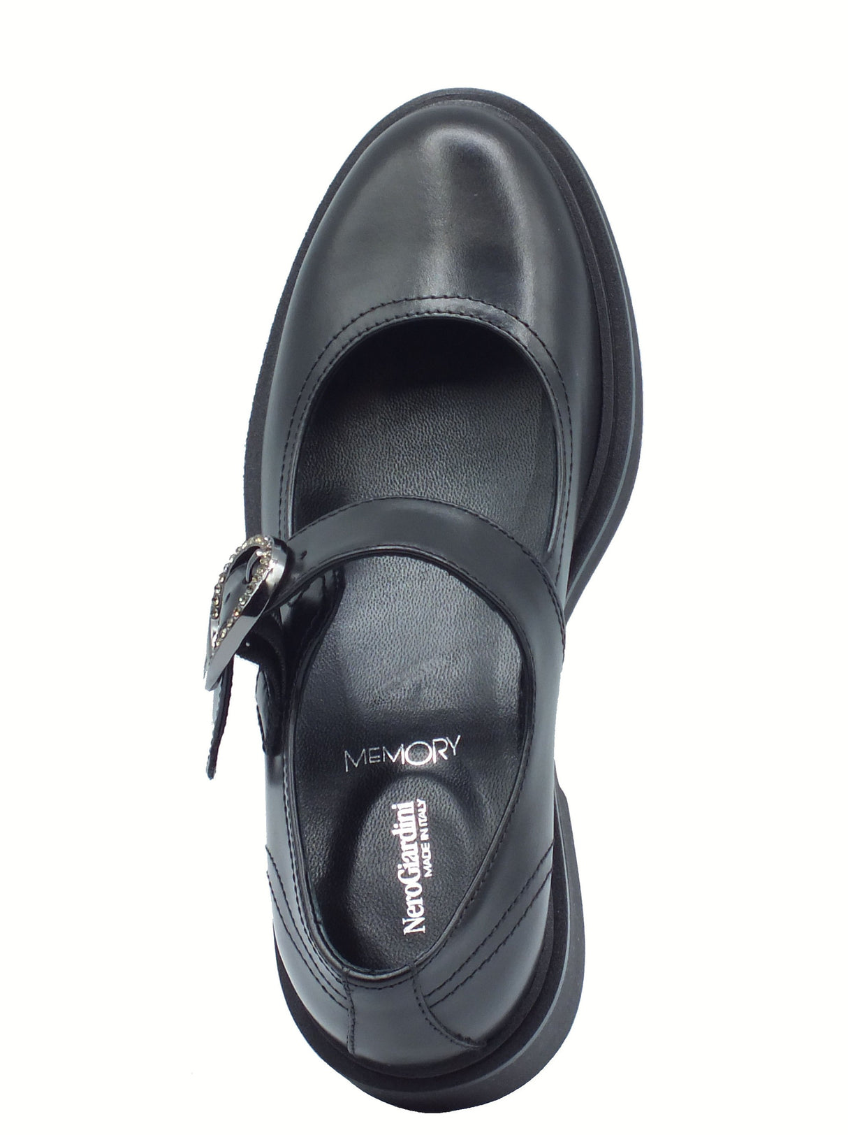 Nero Giardini NeroGiardini I513970D Prince Nero Ballerine per donna in pelle con tacco basso Nero