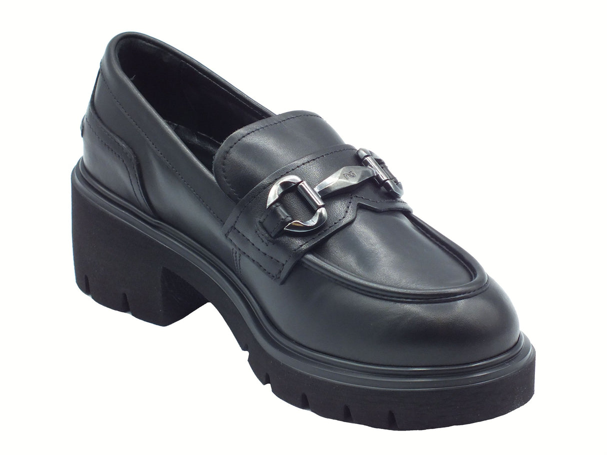 Nero Giardini NeroGiardini I513980D Guanto Nero Mocassini per Donna in pelle Nero