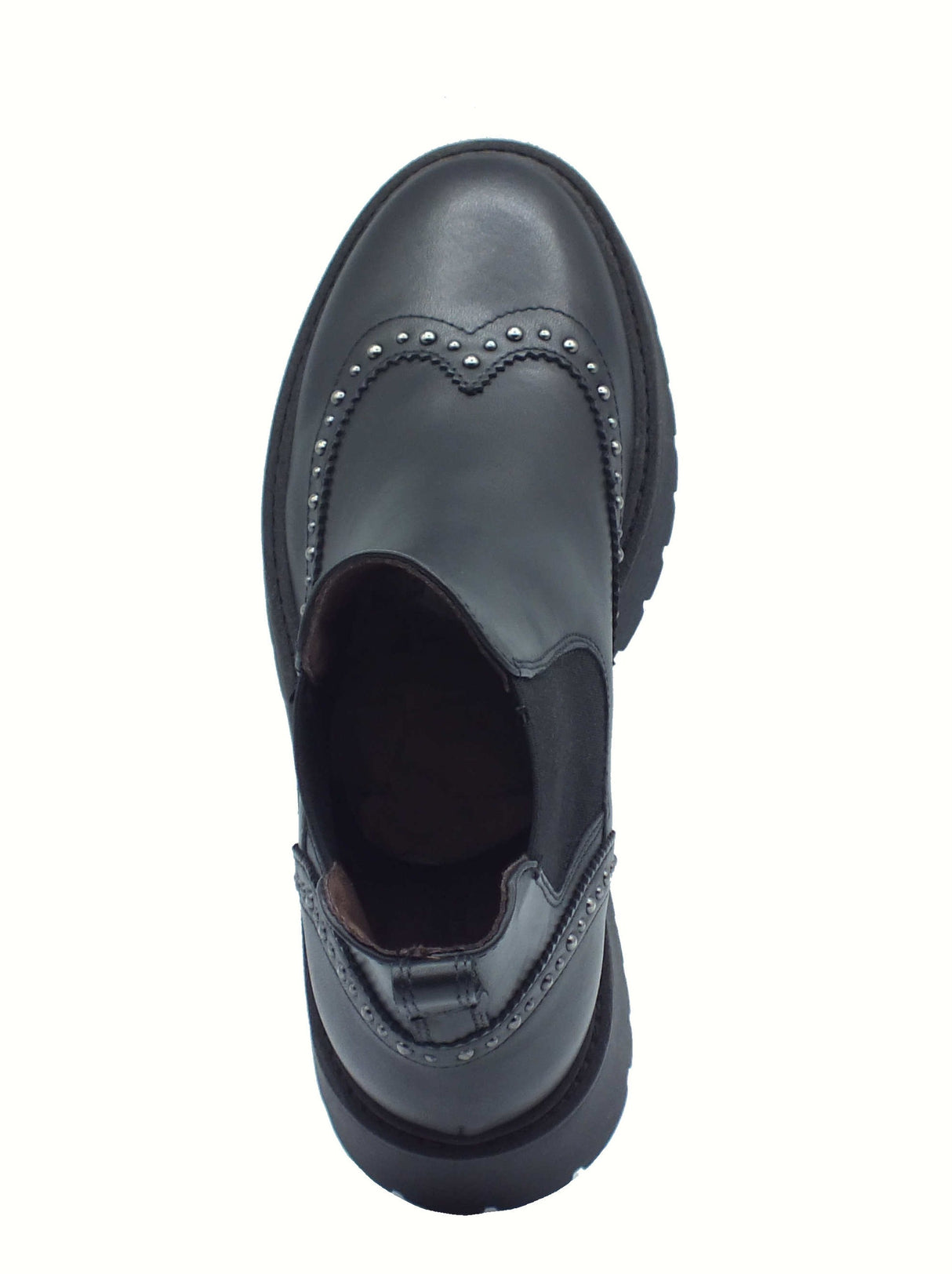 Nero Giardini NeroGiardini I514002D Guanto Nero Tronchetti Beatles per Donna in pelle con bulloncini Nero