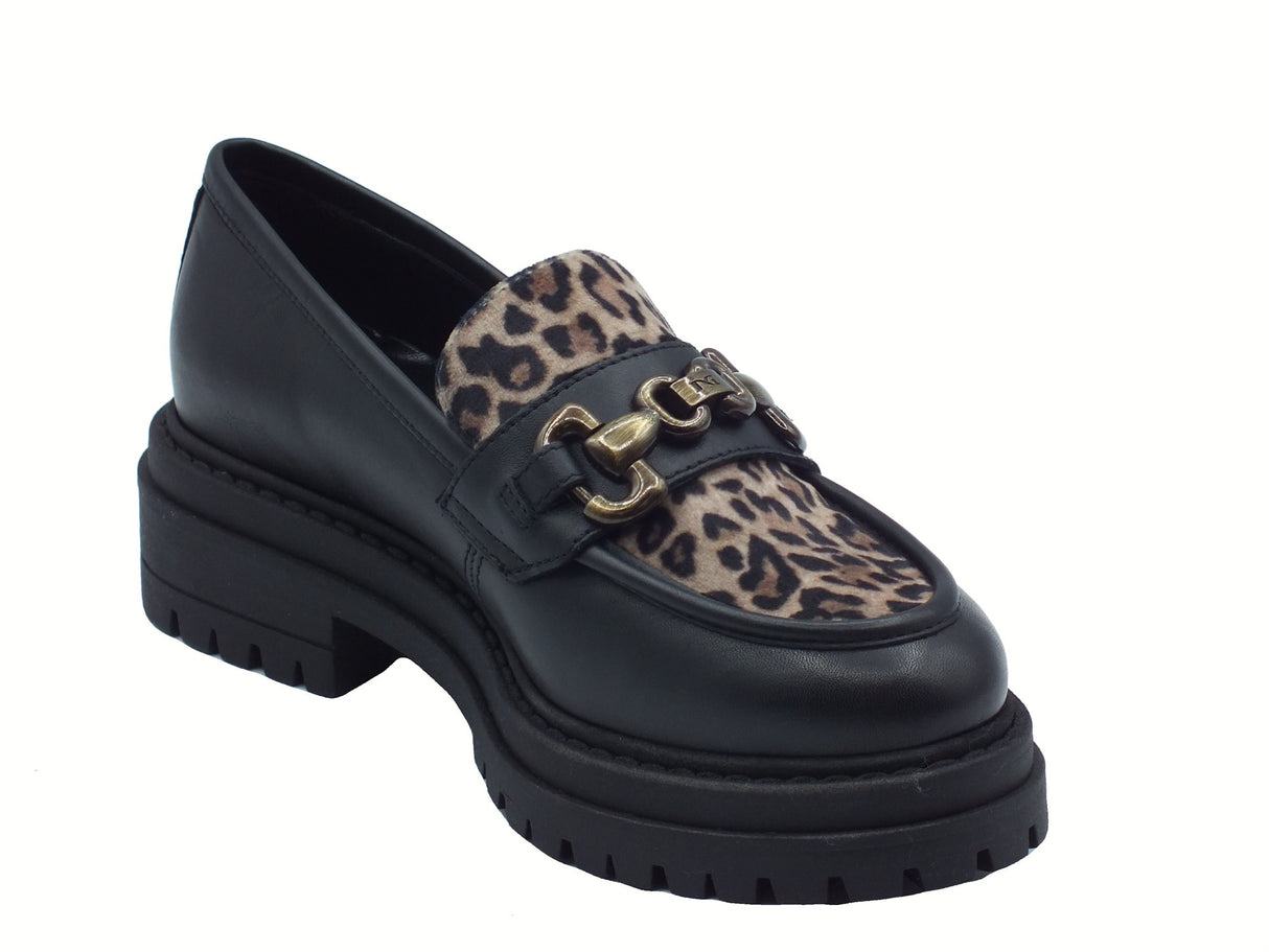 Nero Giardini NeroGiardini I514012D Guanto Nero Mocassini per Donna in pelle Nero