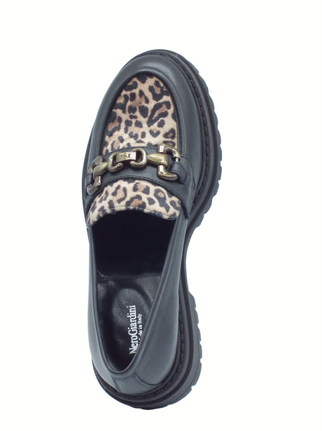 Nero Giardini NeroGiardini I514012D Guanto Nero Mocassini per Donna in pelle Nero