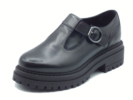 Nero Giardini NeroGiardini I514013D Guanto Nero Mocassini per Donna in pelle con regolazione Nero