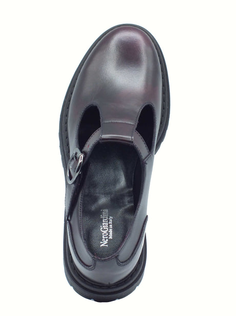 Nero Giardini NeroGiardini I514014D Manolete Bordò Scarpe per Donna in pelle con tacco medio Bordò