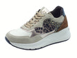 Nero Giardini NeroGiardini I514060D Velour Sabbia Sneakers per Donna in nabuk zeppa alta elementi animal Velour Sabbia