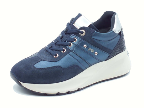 Nero Giardini NeroGiardini I514065D Velour Incanto Sneakers per Donna in nabuk e pelle zeppa media Incanto