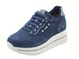 Nero Giardini NeroGiardini I514105D Velour Incanto Sneakers Donna in camoscio blu con zeppa Incanto