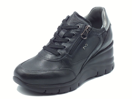 Nero Giardini NeroGiardini I514120D Nappa Nero Sneakersi Donna in pelle con zeppa Nero
