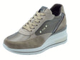 Nero Giardini NeroGiardini I514130D Arold Argilla Sneakers Donna in camoscio blu e pelle marrone con zeppa Argilla
