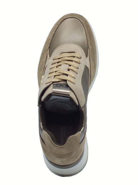 Nero Giardini NeroGiardini I514130D Arold Argilla Sneakers Donna in camoscio blu e pelle marrone con zeppa Argilla