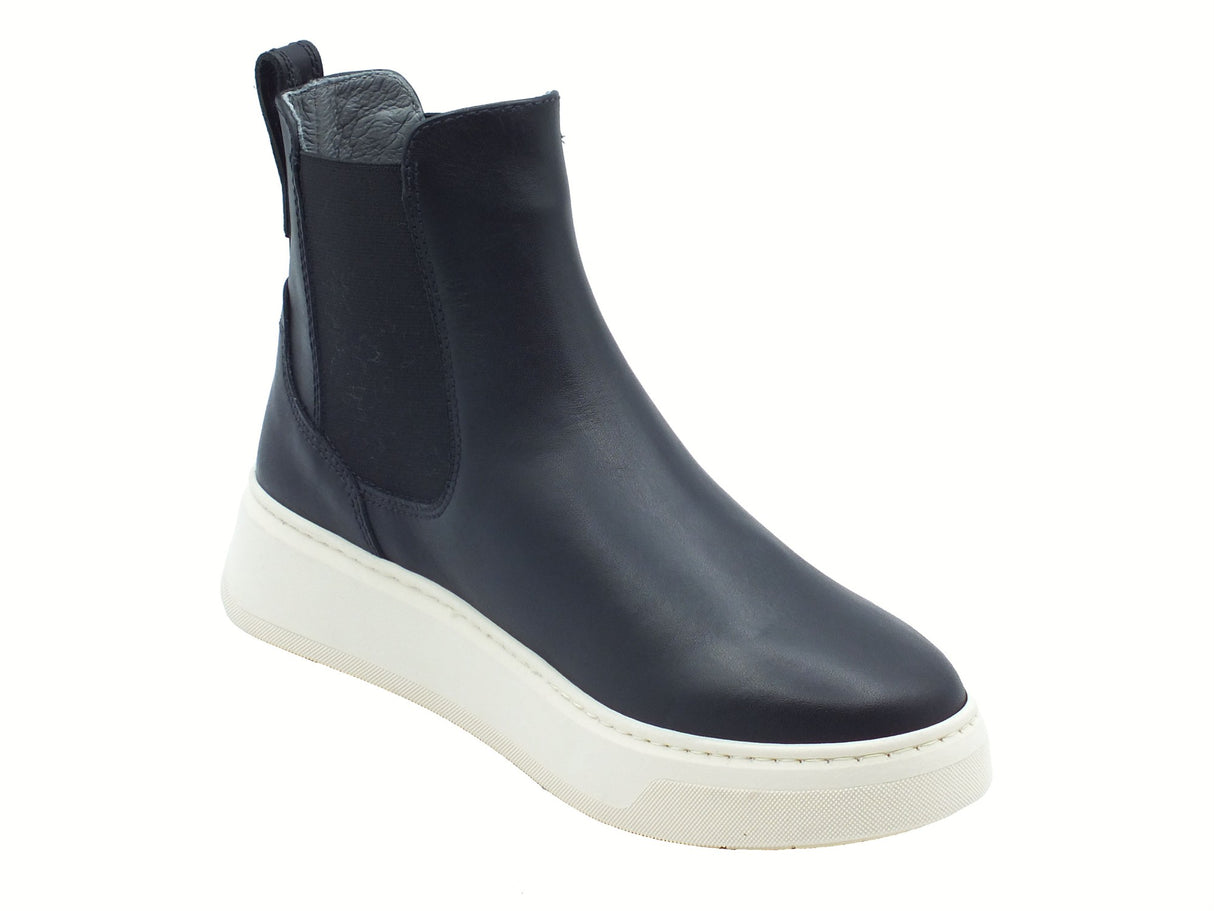 Nero Giardini NeroGiardini I514173D Guanto Nero Tronchetti beatles per Donna in pelle con zeppa Nero