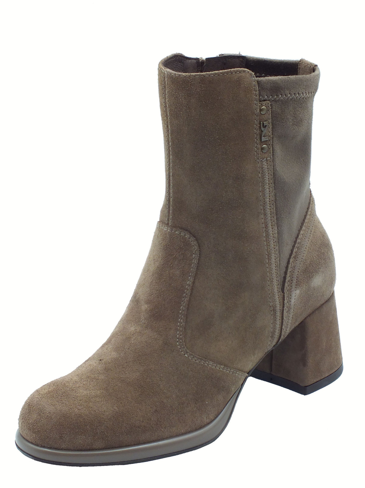 Nero Giardini NeroGiardini I514311D Velour Col. Spago Tronchetti Donna in camoscio e tessuto elasticizzato Velour Col. Spago