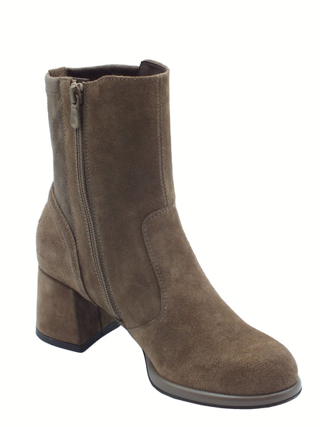 Nero Giardini NeroGiardini I514311D Velour Col. Spago Tronchetti Donna in camoscio e tessuto elasticizzato Velour Col. Spago