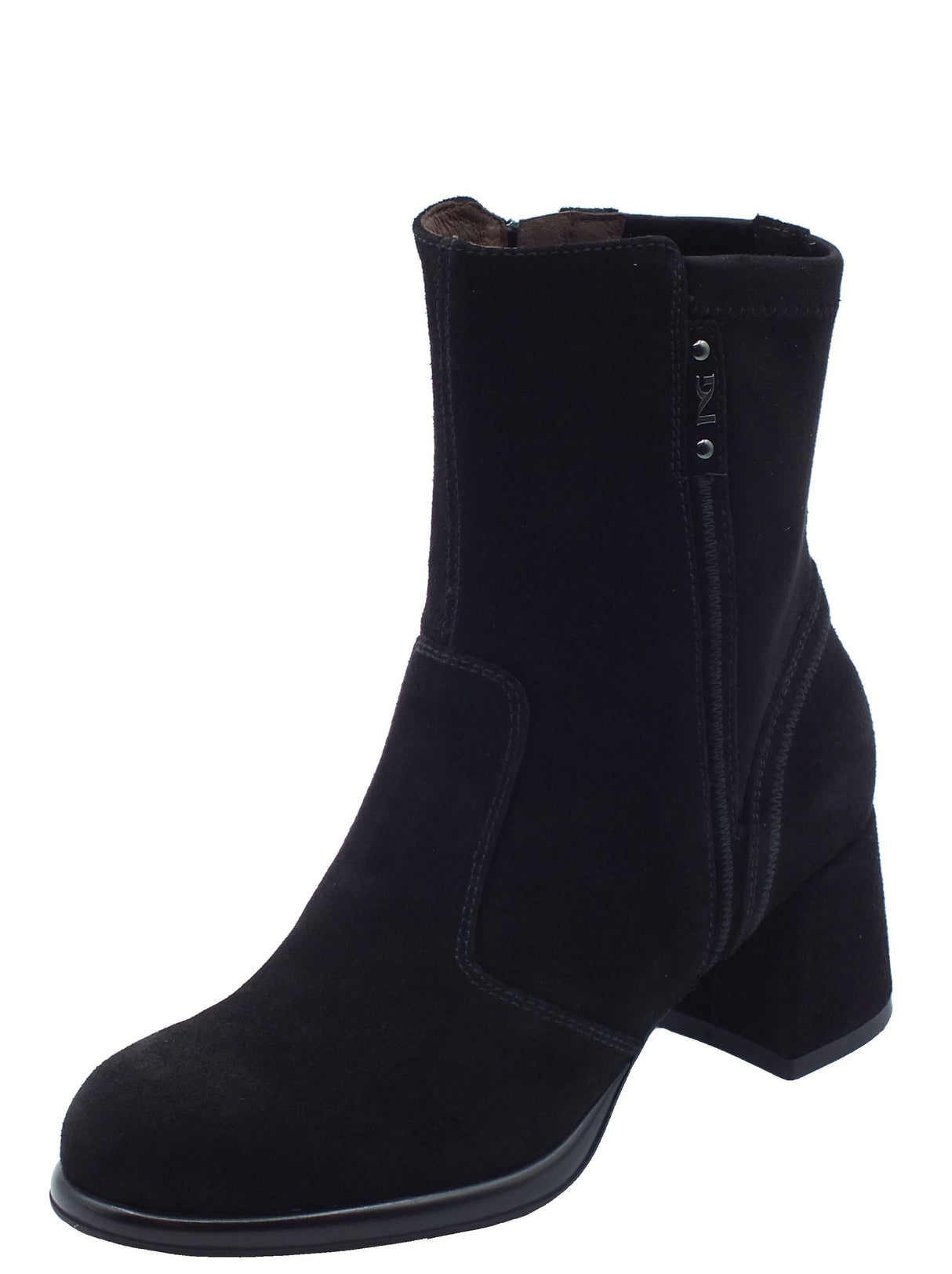 Nero Giardini NeroGiardini I514311D Arold Nero Tronchetti Donna in camoscio e tessuto elasticizzato Nero