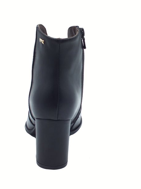 Nero Giardini NeroGiardini I514340D Guanto Nero Tronchetti per Donna in pelle tacco alto Nero