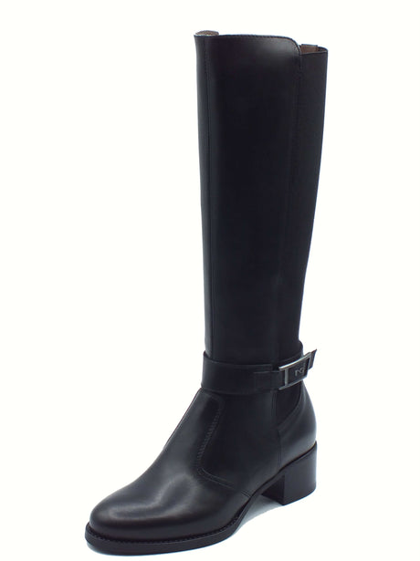 Nero Giardini NeroGiardini I514643D Guanto Nero Stivali per Donna in pelle con tacco alto Nero