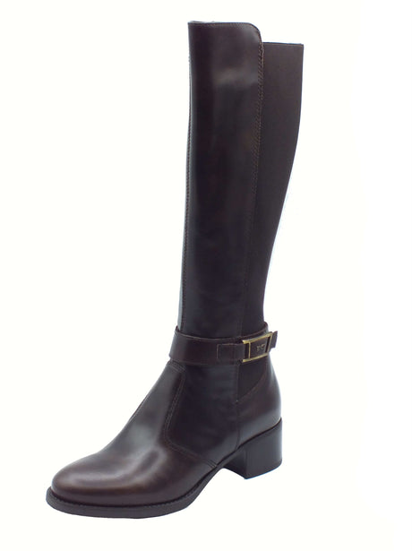 Nero Giardini NeroGiardini I514644D Manolete T.Moro Stivali eleganti per Donna in pelle con tacco medio Manolete T.Moro