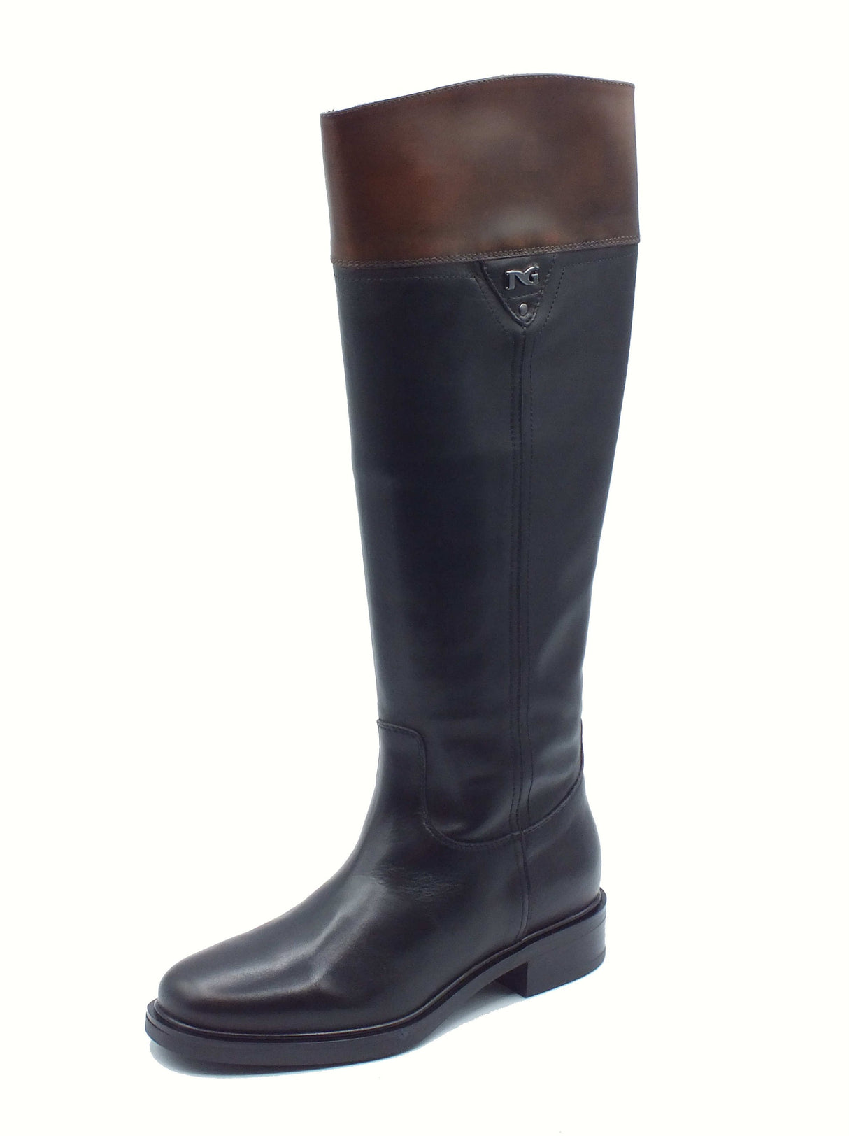 Nero Giardini NeroGiardini I514701D Nero Stivali per Donna in pelle con tacco Nero