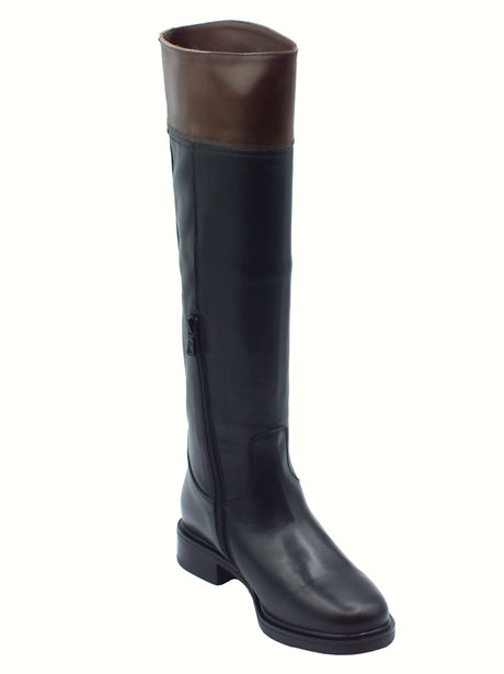 Nero Giardini NeroGiardini I514701D Nero Stivali per Donna in pelle con tacco Nero