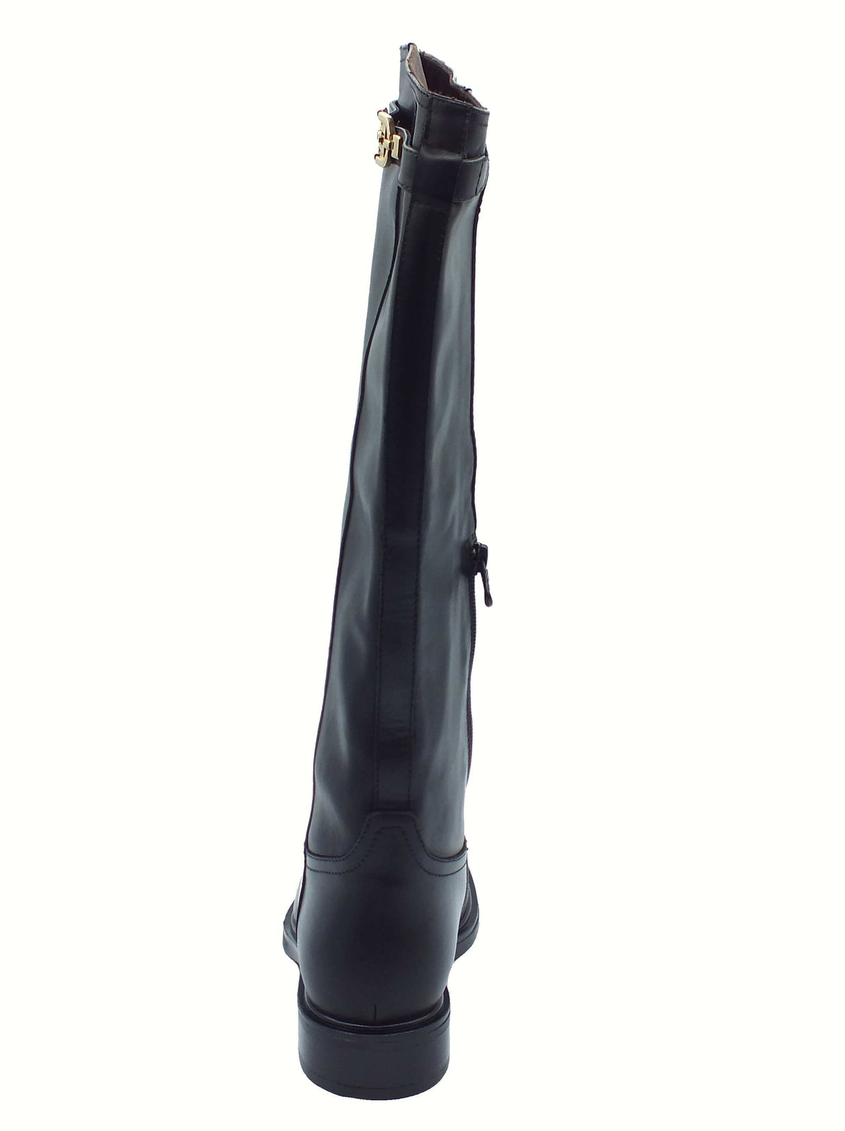 Nero Giardini NeroGiardini I514703D Nero Stivali per Donna in pelle con lampo e tacco basso Nero