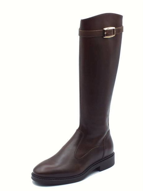 Nero Giardini NeroGiardini I514714D Delavato Beige Stivali per Donna in pelle con lampo e tacco basso Delavato Beige