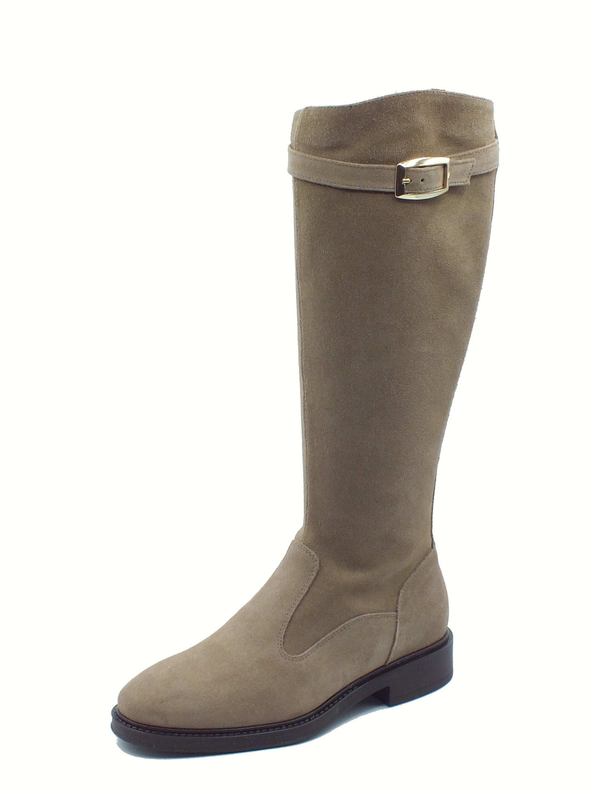 Nero Giardini NeroGiardini I514715D Arold Argilla Stivali per Donna in camoscio con lampo e tacco basso Argilla