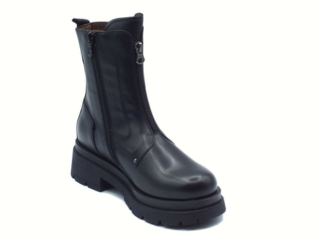 Nero Giardini NeroGiardini I514780D Guanto Nero Anfibi Beatles per Donna in pelle e tessuto elasticizzato Nero