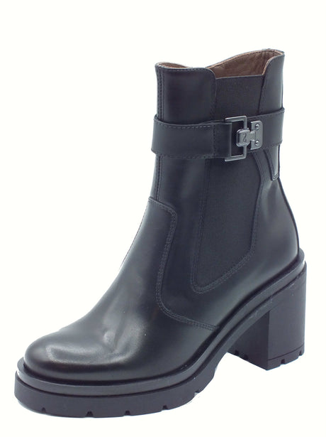 Nero Giardini NeroGiardini I514790D Guanto Nero Tronchetti per Donna in pelle con lampo Nero