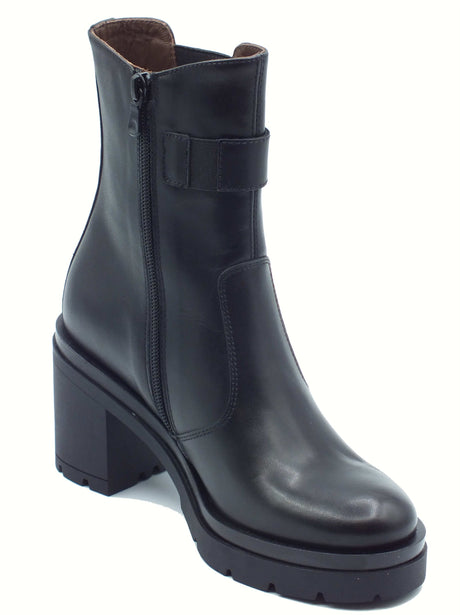 Nero Giardini NeroGiardini I514790D Guanto Nero Tronchetti per Donna in pelle con lampo Nero