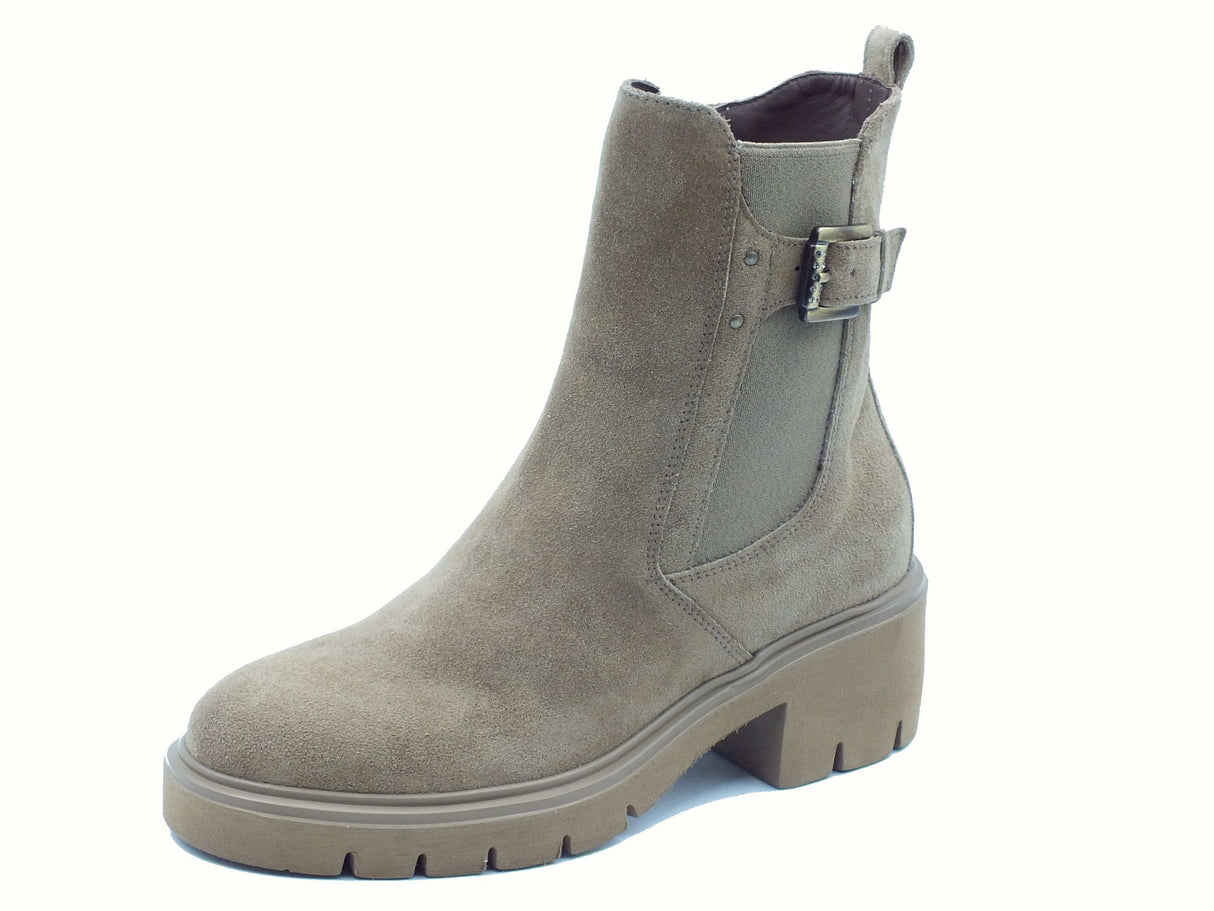 Nero Giardini NeroGiardini I514816D Arold Col Argilla Tronchetti per Donna in nabuk con lampo tacco medio Argilla