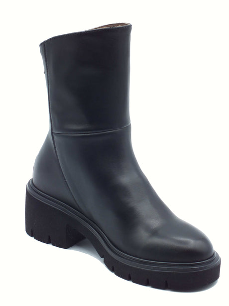 Nero Giardini NeroGiardini I514818 Sagar Deco Nero Tronchetti accollati Donna in pelle tacco medio Nero