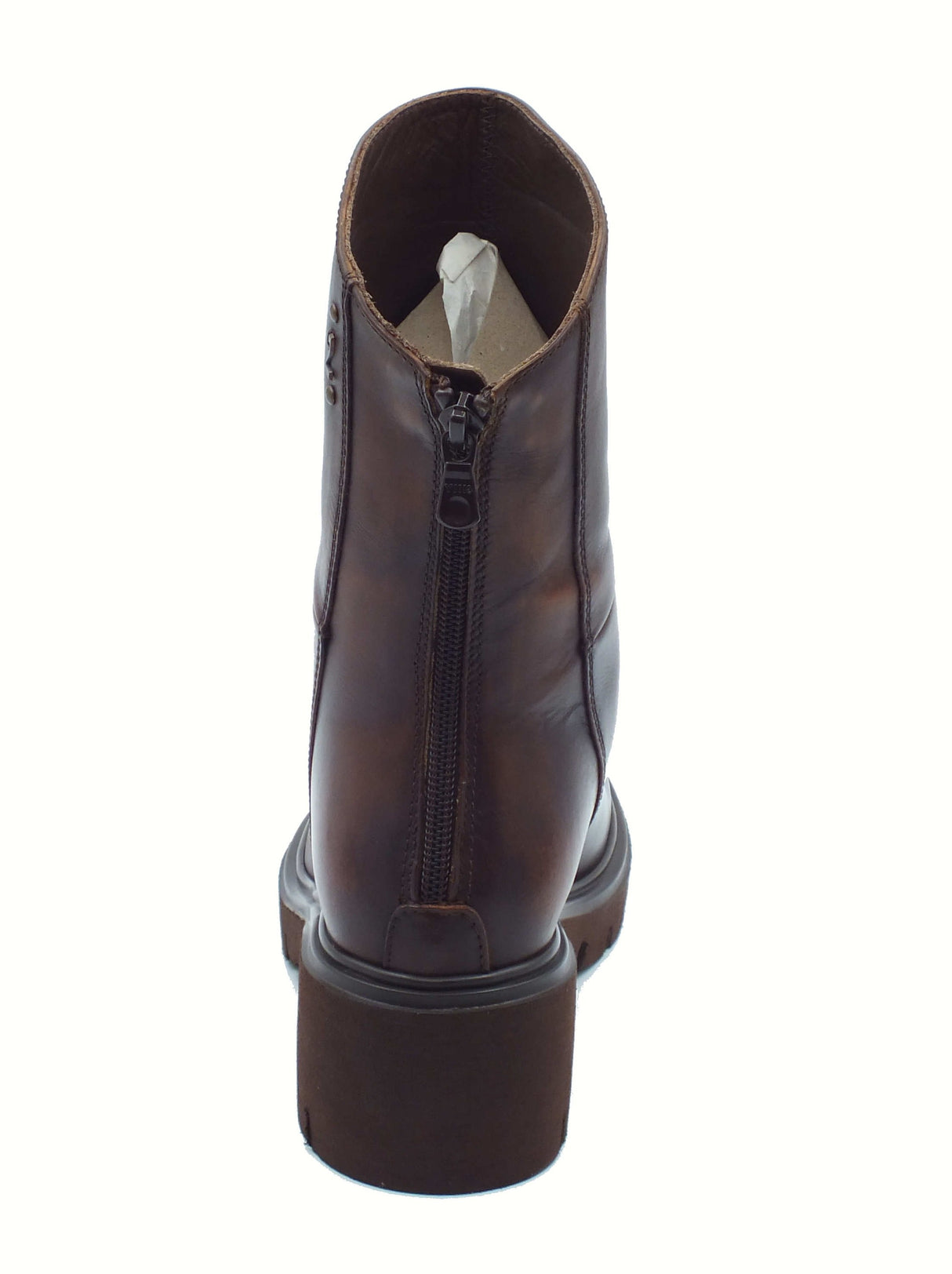 Nero Giardini NeroGiardini I514819 Delavato Beige Tronchetti accollati Donna in pelle marrone tacco medio Beige