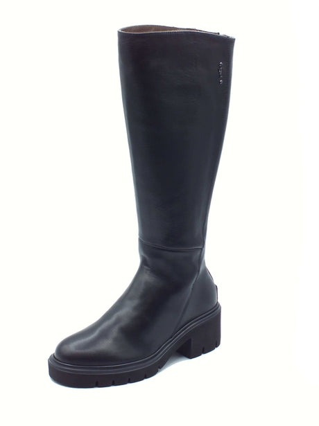 Nero Giardini NeroGiardini I514821D Sugar Deco Nero Stivalii moda per Donna in pelle con llampo posteriore Nero