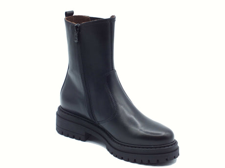 Nero Giardini NeroGiardini I514830D Guanto Nero Tronchetti per Donna in pelle con elastico e lampo Nero