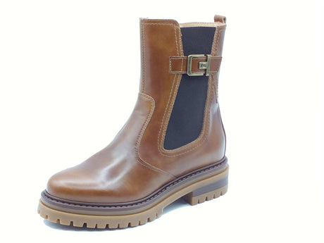 Nero Giardini NeroGiardini I514831D Manolete Cuoio Tronchetti per Donna in pelle con elastico e lampo Cuoio