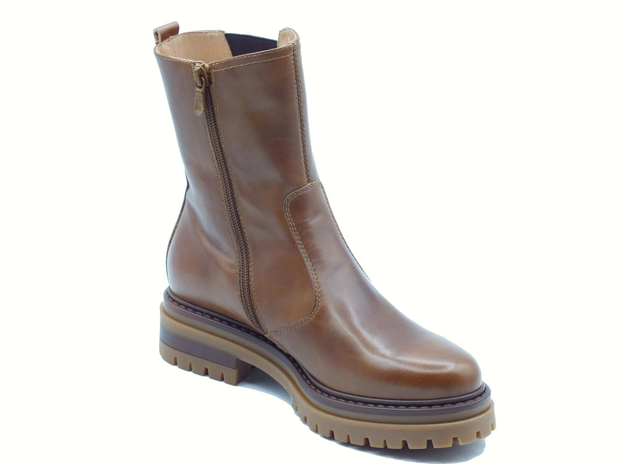 Nero Giardini NeroGiardini I514831D Manolete Cuoio Tronchetti per Donna in pelle con elastico e lampo Cuoio