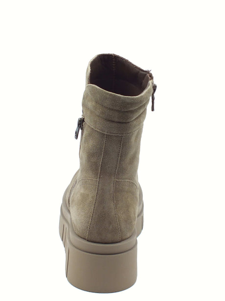 Nero Giardini NeroGiardini I514914D Arold Argilla Tronchetti per Donna in camoscio con lampo e zeppa media Arold Argilla