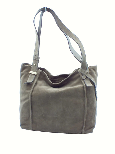 Nero Giardini NeroGiardini I544040D Velour Argilla Borsa per Donna in camoscio con lampo Argilla