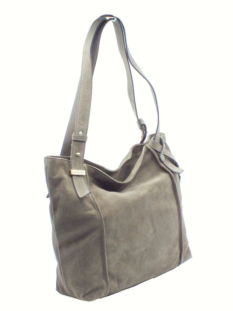 Nero Giardini NeroGiardini I544040D Velour Argilla Borsa per Donna in camoscio con lampo Argilla