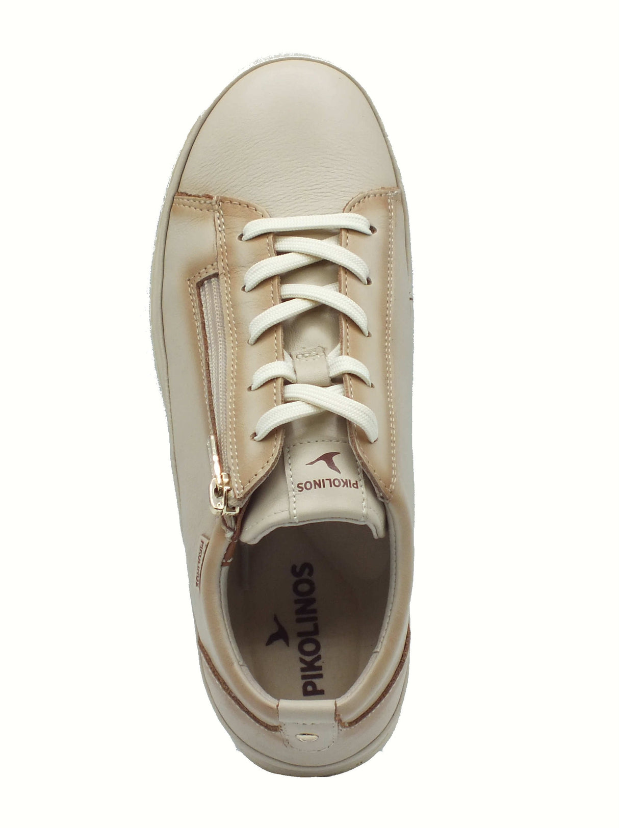 Pikolinos Pikolinos 6979C6 Vigo Marfil Sneakers per Donna in pelle beige lampo e lacci Vigo Marfil