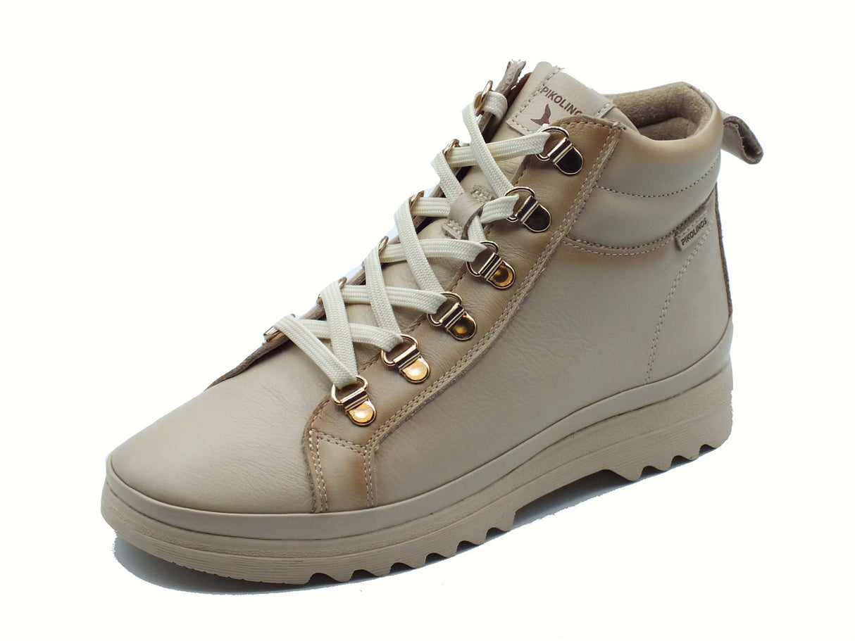 Pikolinos Pikolinos 8564C11 Vigo Marfil Sneakers per Donna in pelle beige lampo e lacci Vigo Marfil