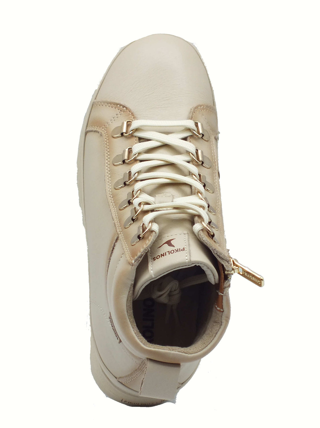 Pikolinos Pikolinos 8564C11 Vigo Marfil Sneakers per Donna in pelle beige lampo e lacci Vigo Marfil
