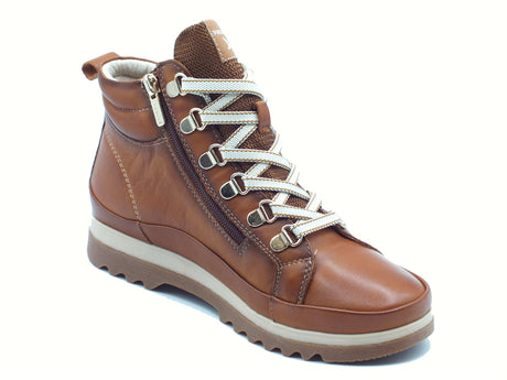 Pikolinos Pikolinos 8564 Vigo Brandy Sneakers per Donna in pelle marrone lampo e lacci Vigo Brandy