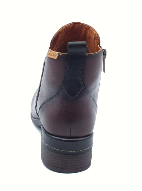 Pikolinos Pikolinos W6W 8950 Malaga Caoba Tronchetti per Donna in pelle testa di moro tacco basso Malaga Caoba