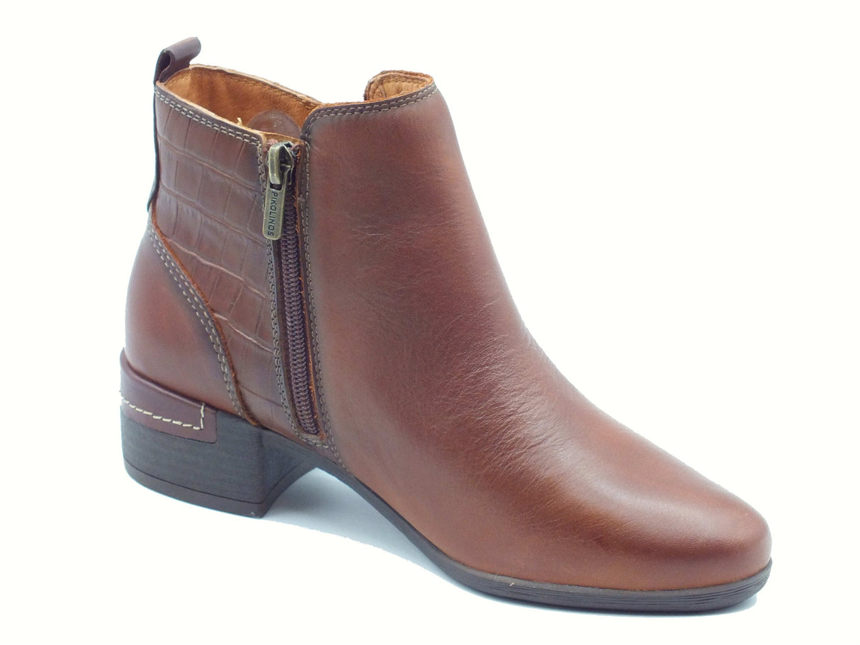 Pikolinos Pikolinos W6W 8968C1 Malaga Cuero Tronchetti per Donna in pelle nera tacco basso Malaga Cuero