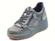 Stonefly Stonefly 223104 Cinder Gray Sneakers per Donna in camoscio e pelle con lacci, lampo e zeppa media Gray