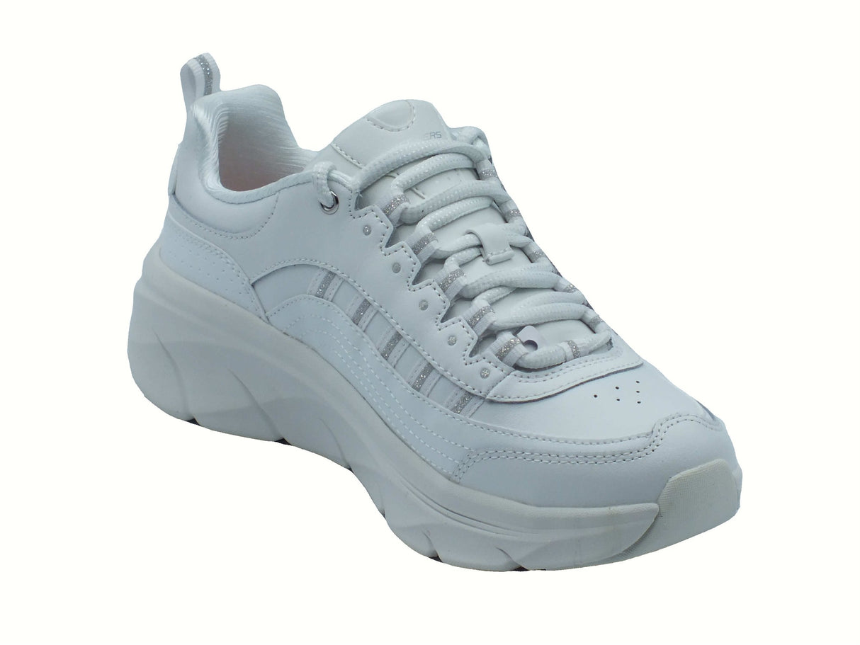 Skechers Skechers 150106 D'lux Walker Golden Step White Scarpe Sportive per Donna in pelle e sintetico bianco White