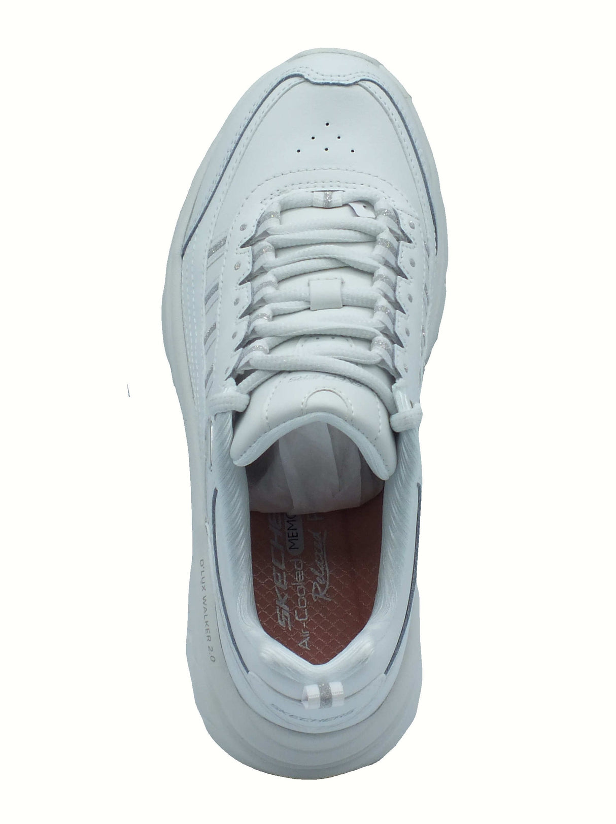 Skechers Skechers 150106 D'lux Walker Golden Step White Scarpe Sportive per Donna in pelle e sintetico bianco White