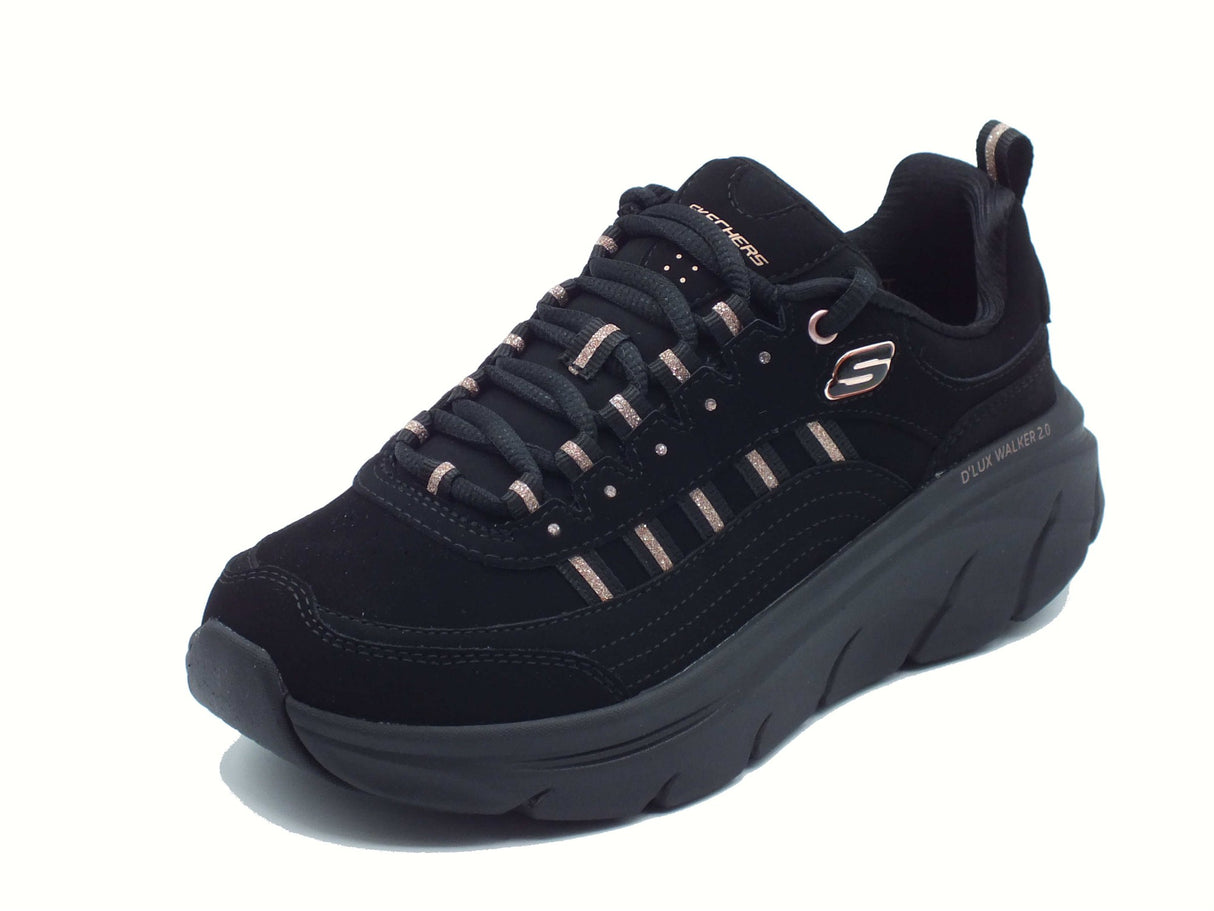 Skechers Skechers 150106 D'lux Walker Golden Step Black Scarpe Sportive per Donna in pelle e sintetico nero Black