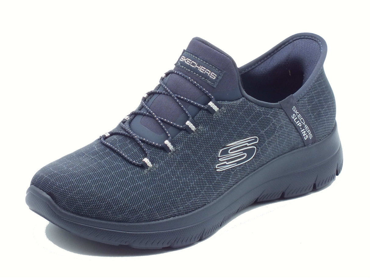Skechers Skechers 150128 Summits Classy Night Navy Slip-On per Donna in tessuto blu Navy